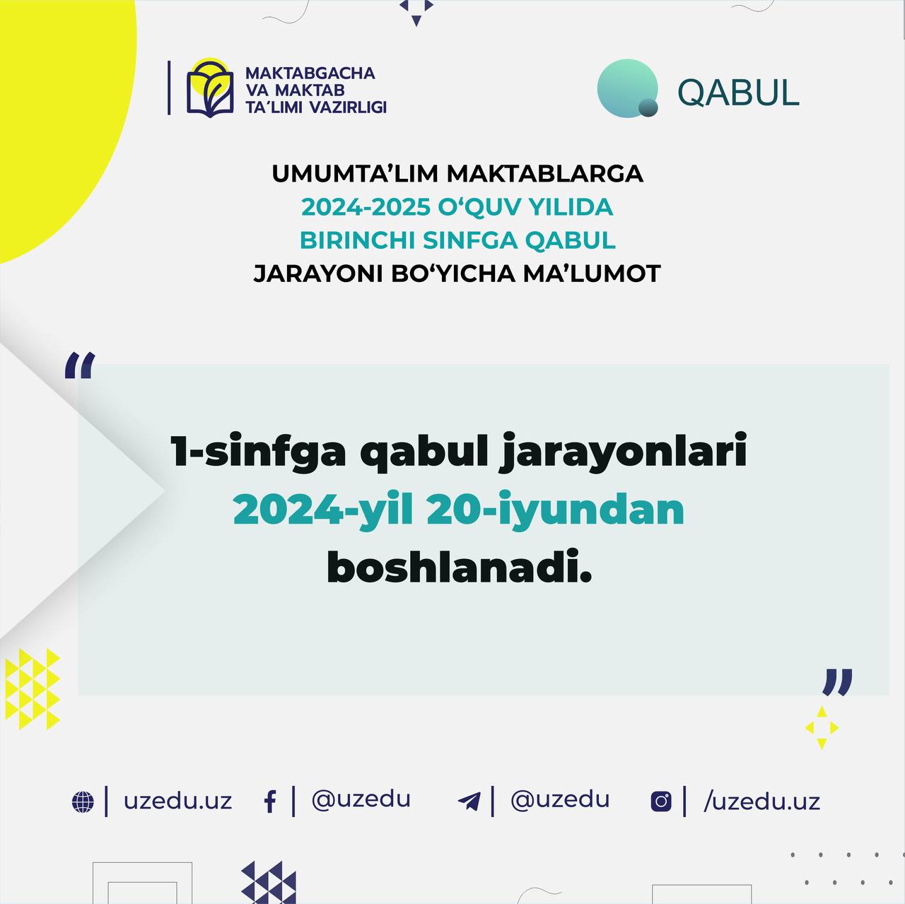 2024 2025 o quv Yili Uchun Qabul Parametrlari Kvotalari Yuklab Olish 2024 2025 o quv Yili Uchun Qabul Parametrlari Kvotalari Yuklab Olish